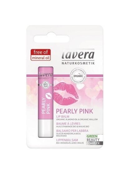 Lavera Balsamo Labial Pearly Pinky con Aceite de Almendras y Malva BIO 4,5gr