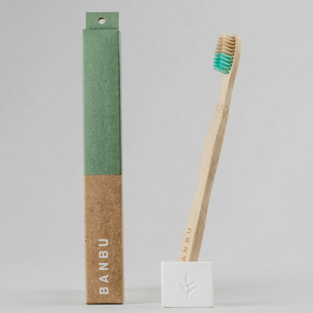 Banbu Cepillo de Dientes de Bambú Cerdas Suaves Verde - BANBU - cosmética natural