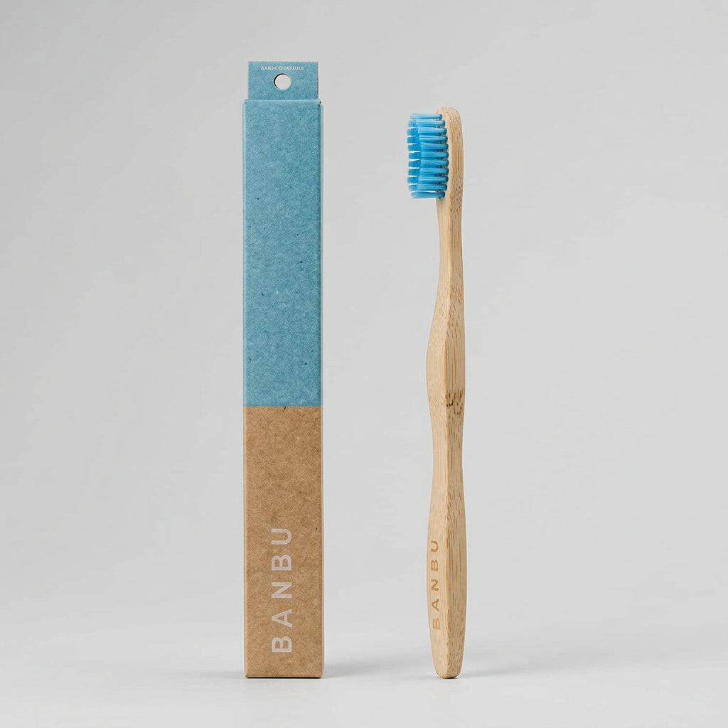 Banbu Cepillo de Dientes de Bambú Cerdas Medias Azul - BANBU - cosmética natural