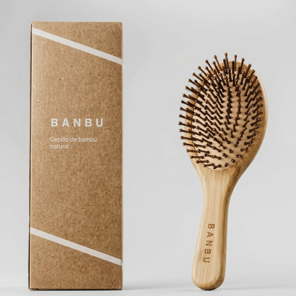 Banbu Cepillo de Pelo de Bambú Redondo - BANBU - cosmética natural
