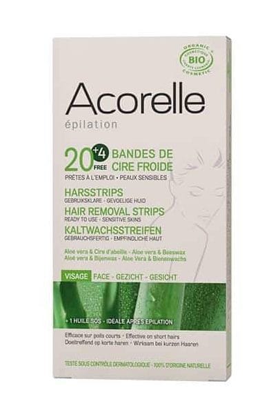 Acorelle Bandas de Cera Fría Facial 20uds+4
