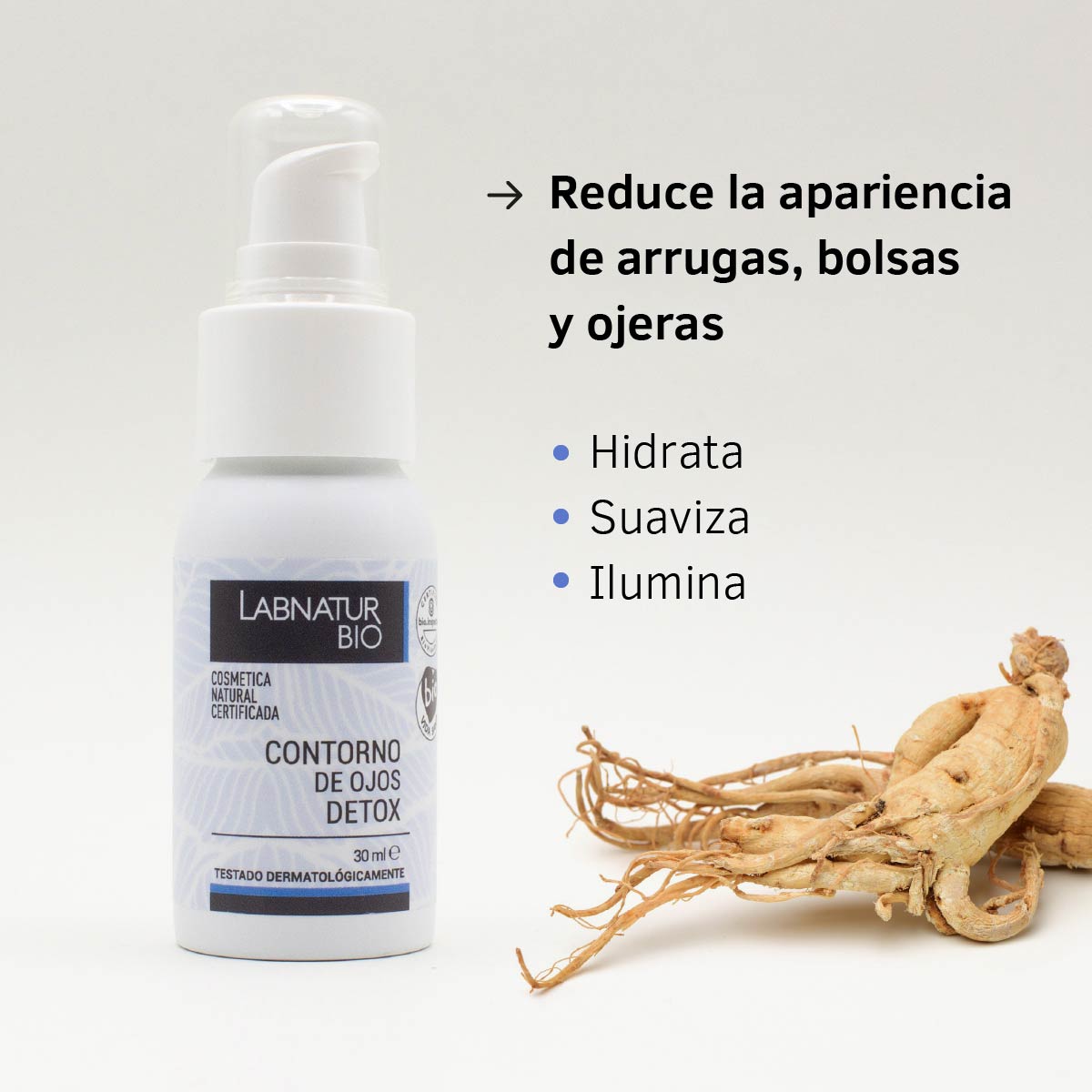 Labnatur Bio Contorno de Ojos con Ginseng y Argán 30ml - LABNATUR BIO - cosmética