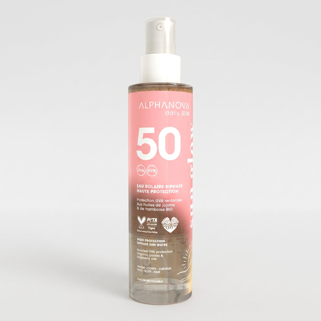 Alphanova Daily Sun Agua Solar Bifásica SPF50 125ml - ALPHANOVA - cosmética