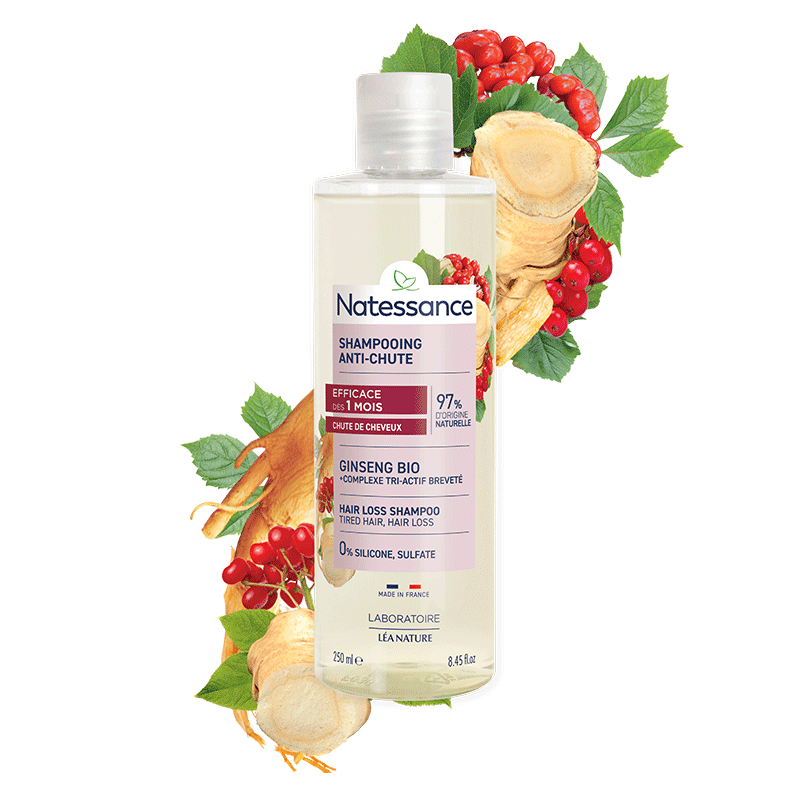 Natessance Champú Fortificante con Ginseng para Cabello Débil 250ml - NATESSANCE - cosmética