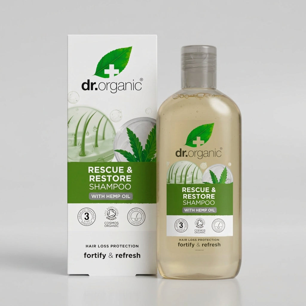 Dr. Organic Champú de Cáñamo para Cabello Fino 265ml - DR. ORGANIC - cosmética natural