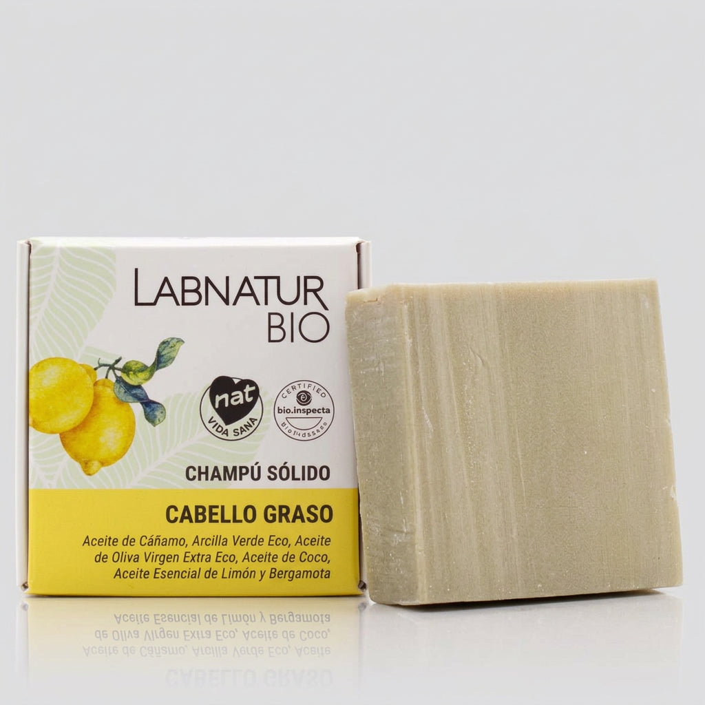 Labnatur Bio Champú Sólido para Cabello Graso 75g - LABNATUR BIO - cosmética