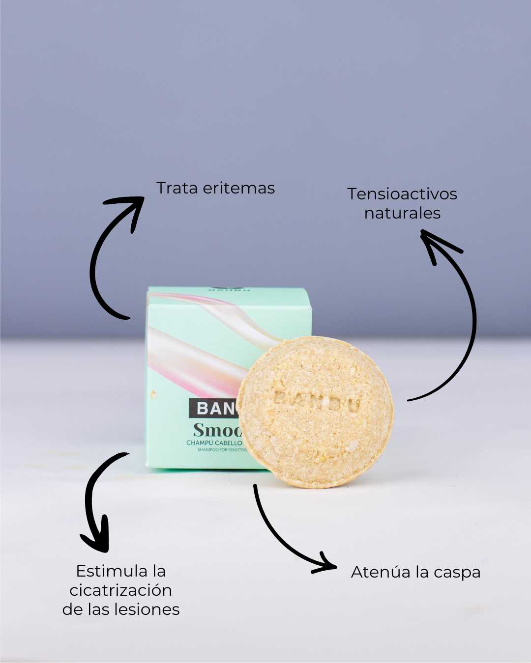 Banbu Champú Sólido Cuero Cabelludo Sensible Smooth 75g - BANBU - cosmética natural