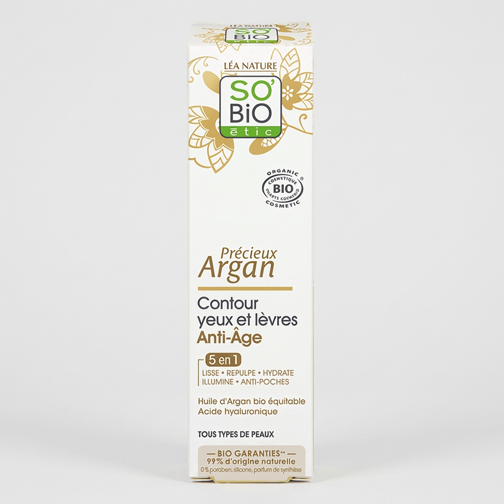 SO'BiO étic Contorno de Ojos y Labios 5 en 1 Précieux Argan 15ml - SO'BIO ETIC - cosmética natural