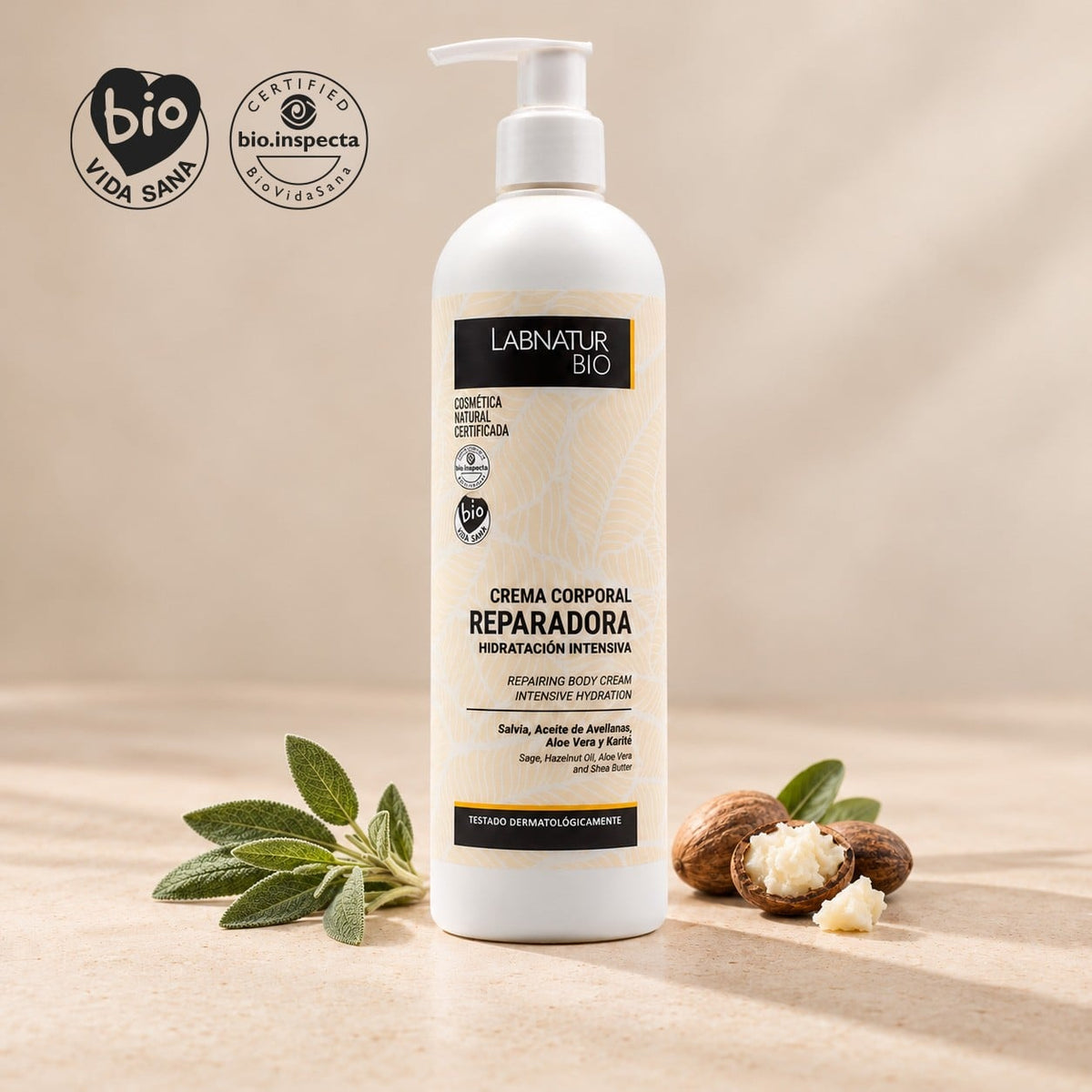 Labnatur Bio Crema Corporal Intensiva de Salvia y Karité 400ml - LABNATUR BIO - cosmética