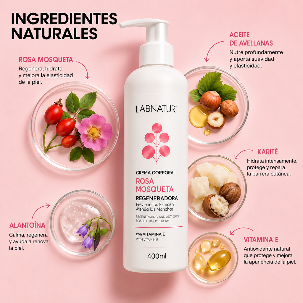 Labnatur Crema Corporal de Rosa Mosqueta 400ml - LABNATUR BIO - cosmética