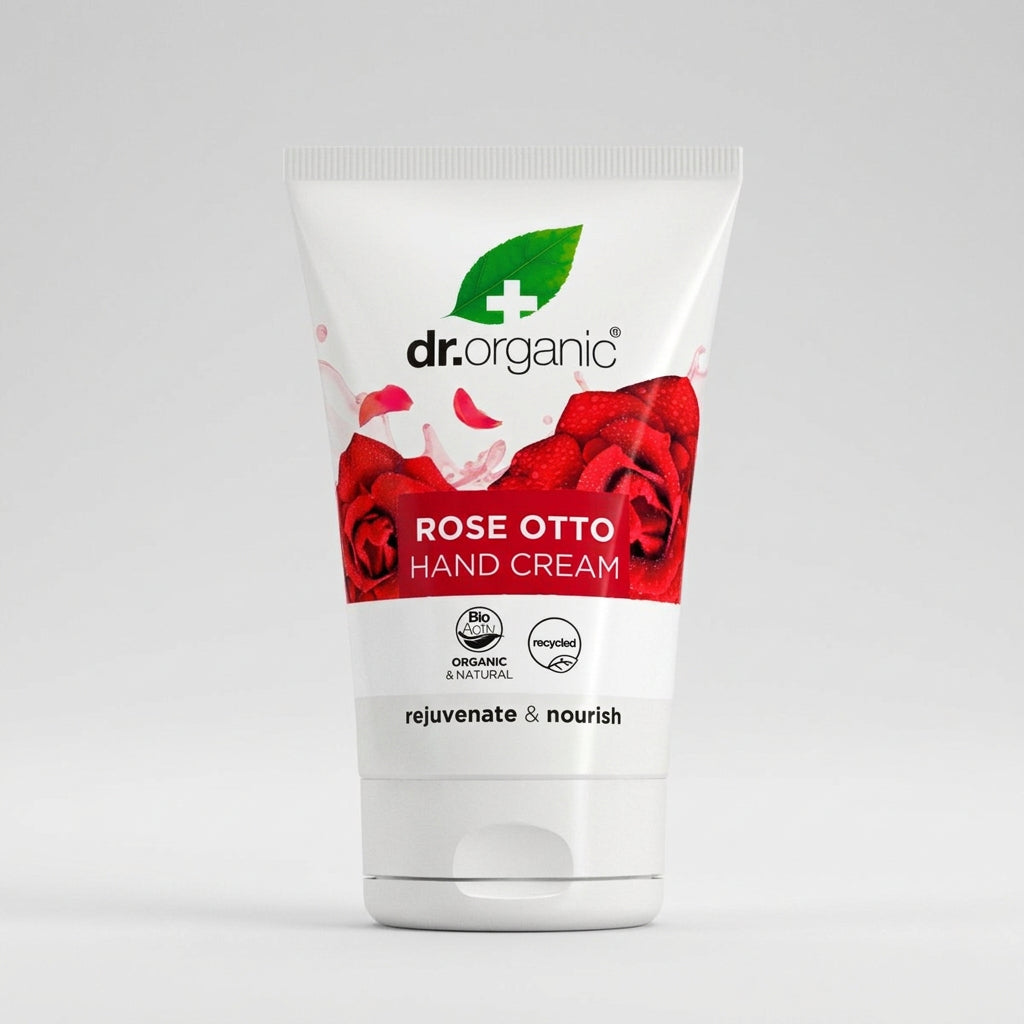 Dr. Organic Crema de Manos y Uñas de Rosa de Damasco 125ml - DR. ORGANIC - cosmética natural