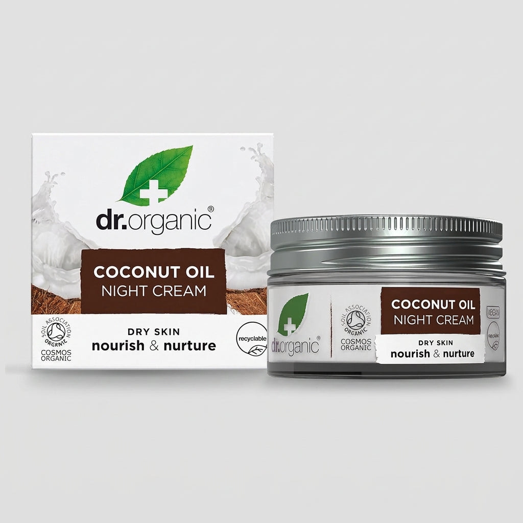 Dr. Organic Crema de Noche de Aceite de Coco 50ml - DR. ORGANIC - cosmética natural
