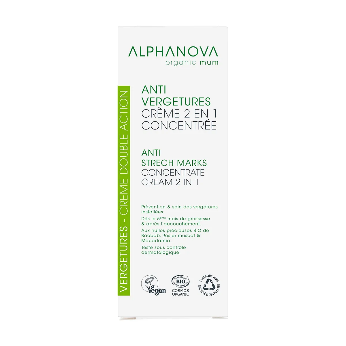 Alphanova Crema Antiestrías Doble Acción Bio 150ml - ALPHANOVA - cosmética
