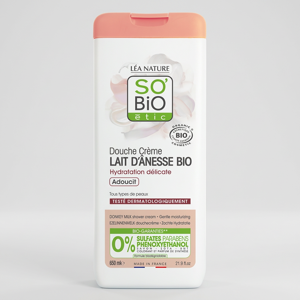 SO'BiO étic Crema de Ducha de Leche de Burra 650ml - SO'BIO ETIC - cosmética natural
