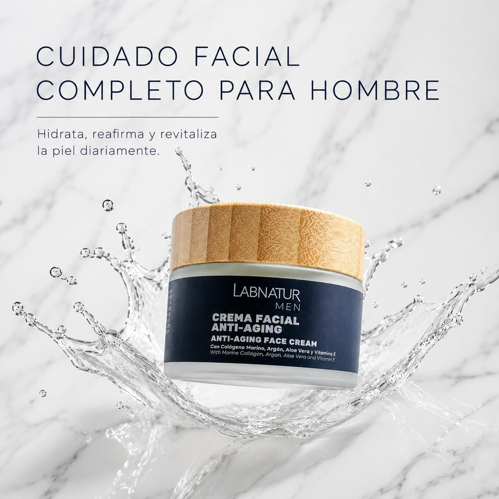 Labnatur Crema Facial Hombre con Argán y Colágeno 50ml - LABNATUR BIO - cosmética