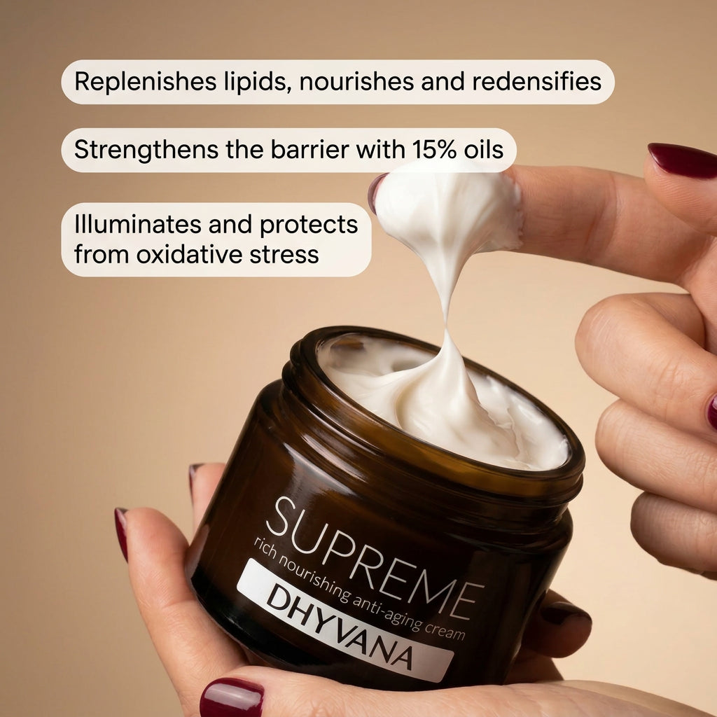 Dhyvana Supreme Anti-Aging Crema Facial Nutritiva Piel Seca 40ml - DHYVANA - cosmética natural