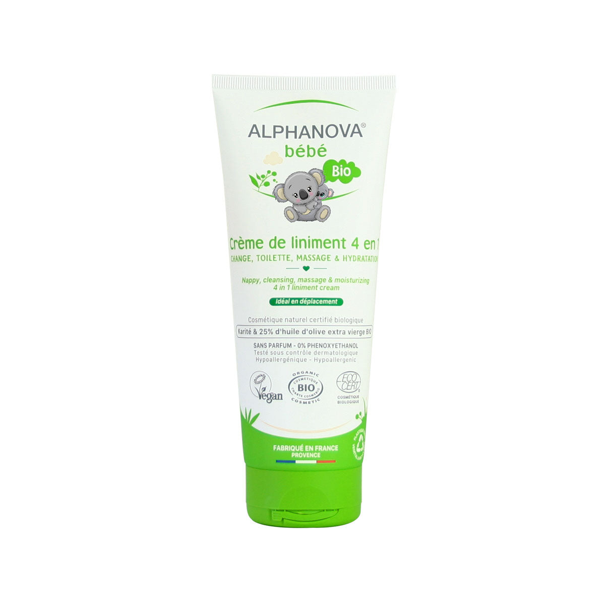 Alphanova Bebé Crema Linimento 4 en 1 Bio 200ml - ALPHANOVA - cosmética