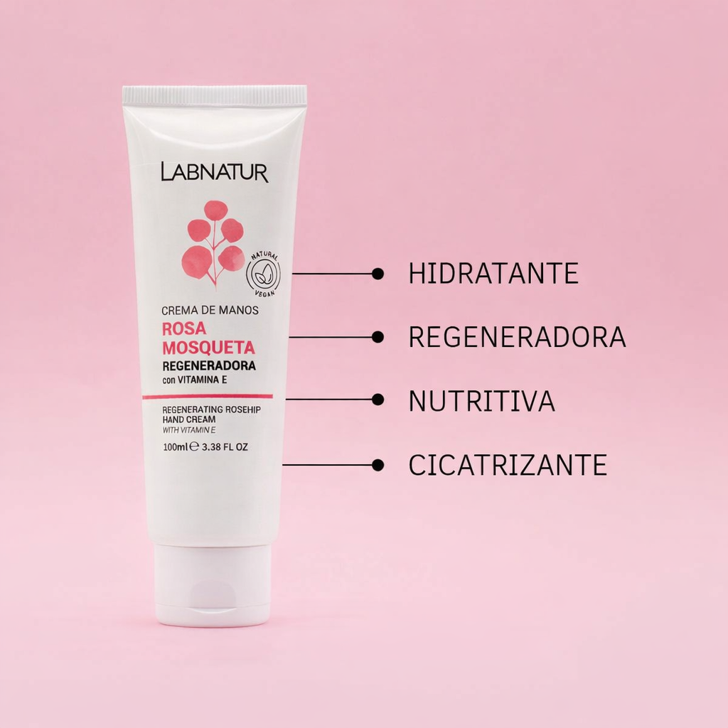 Labnatur Crema de Manos y Uñas de Rosa Mosqueta 100ml - LABNATUR BIO - cosmética