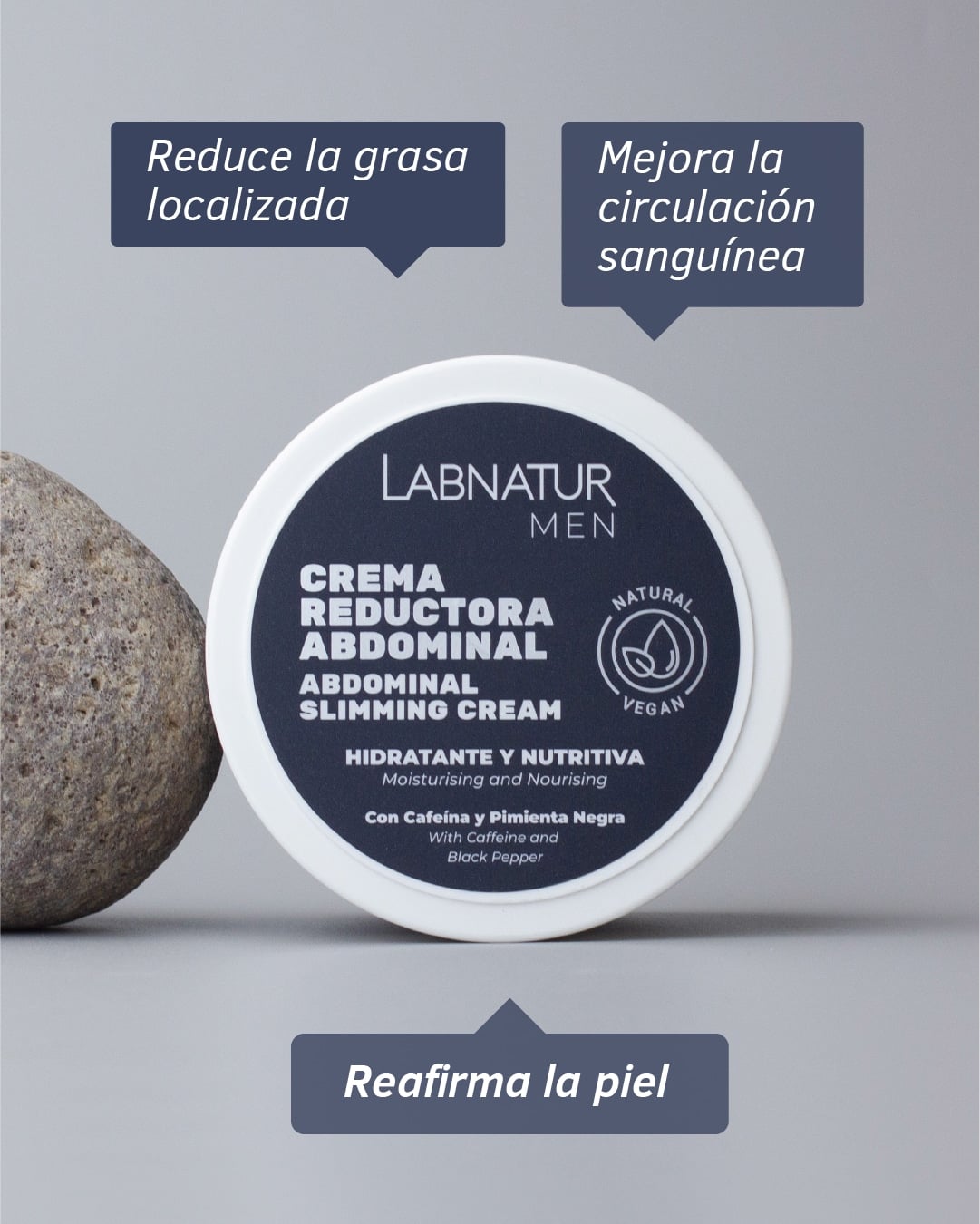 Labnatur Gel-Crema Efecto Frío Abdomen Hombre con Cafeína 300ml - LABNATUR BIO - cosmética