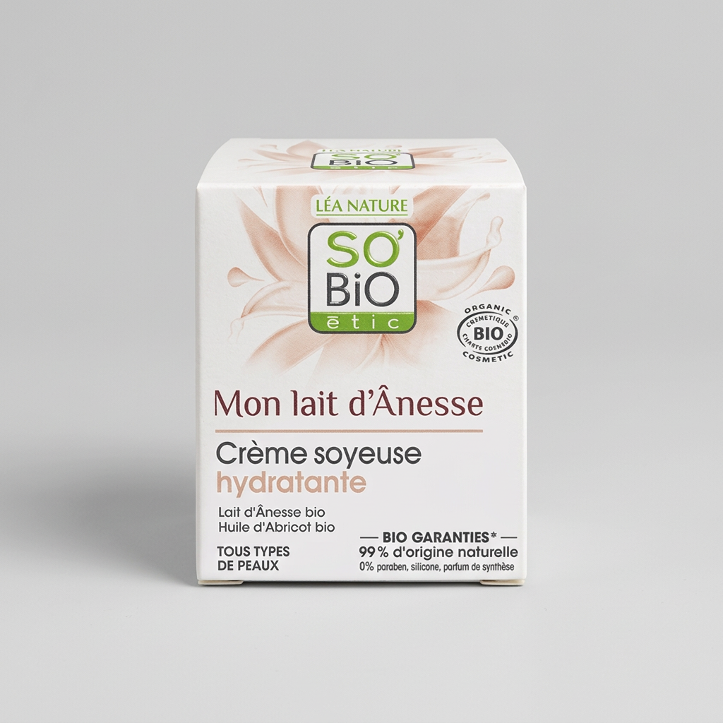 SO'BiO étic Crema Sedosa Hidratante con Leche de Burra 50ml - SO'BIO ETIC - cosmética