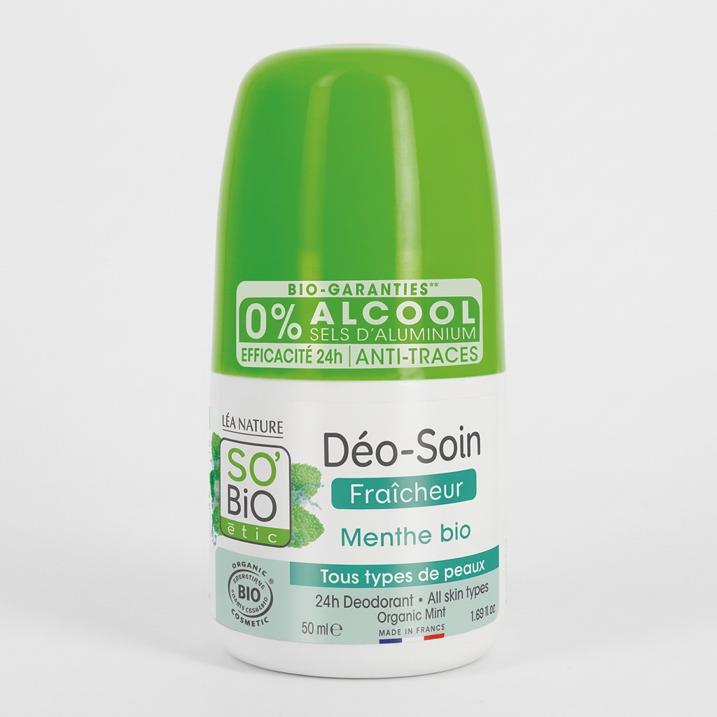 SO'BiO étic Desodorante Roll-on Frescor de Menta 50ml - SO'BIO ETIC - cosmética