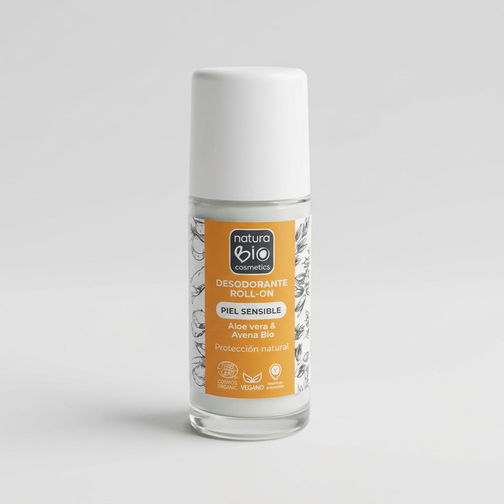 NaturaBIO Desodorante Roll-On Piel Sensible de Aloe y Avena 50ml - NATURABIO COSMETICS - cosmética natural