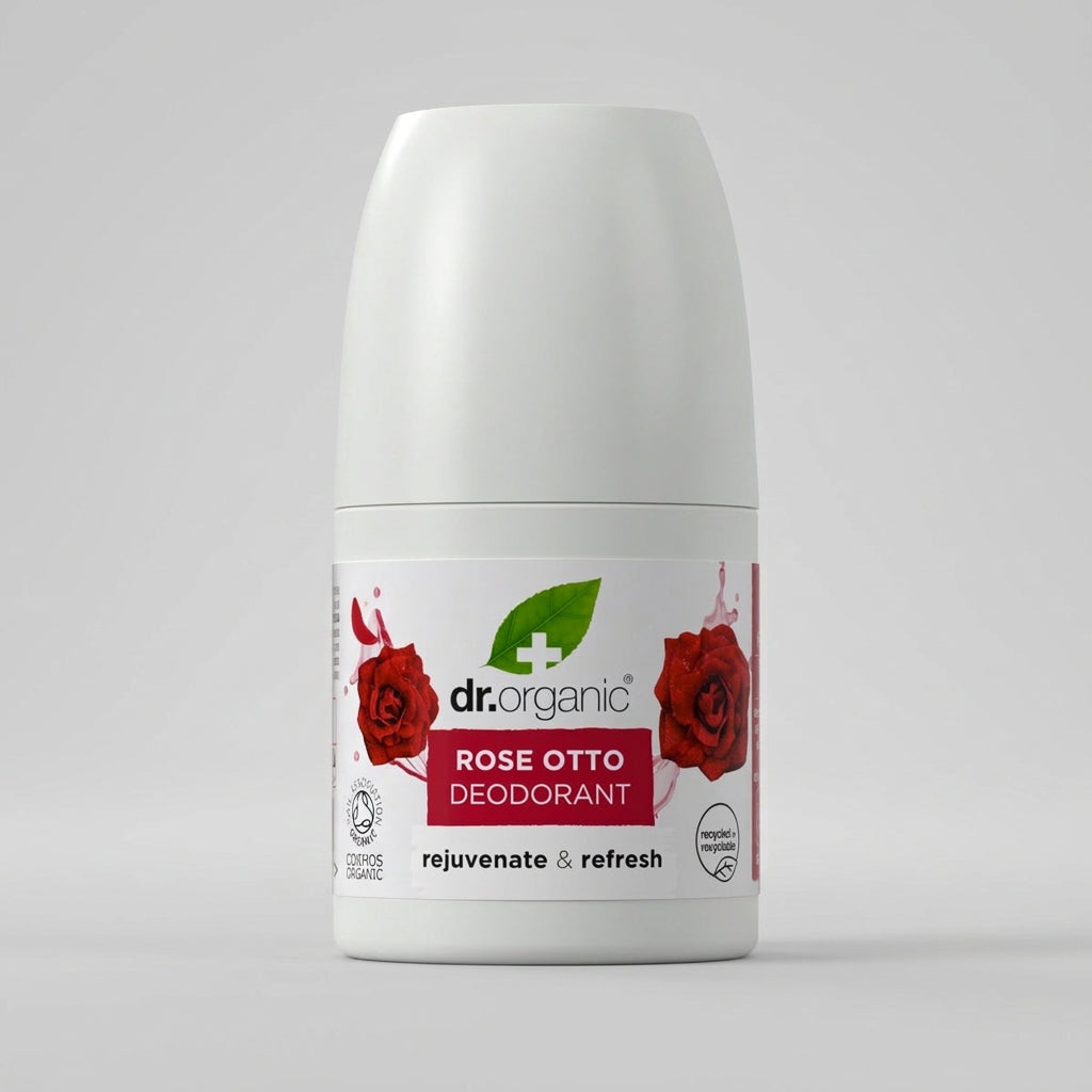 Dr. Organic Desodorante Roll-On de Rosa de Damasco 50ml - DR. ORGANIC - cosmética natural