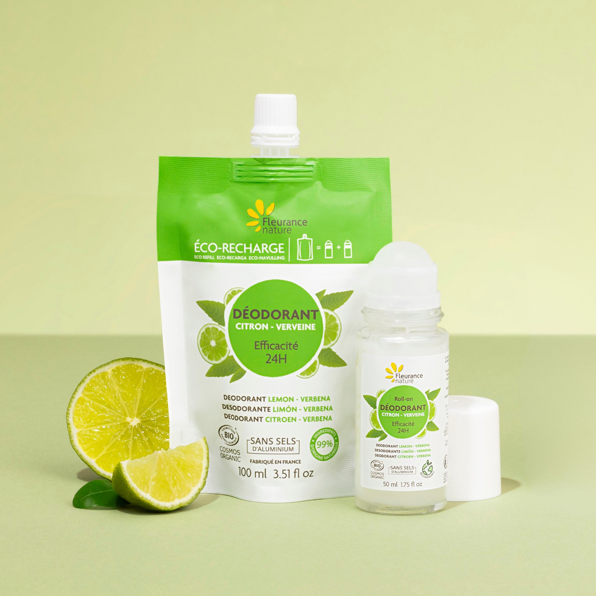 Fleurance Nature Desodorante Roll-on de Limón y Verbena 50ml - FLEURANCE NATURE - cosmética natural