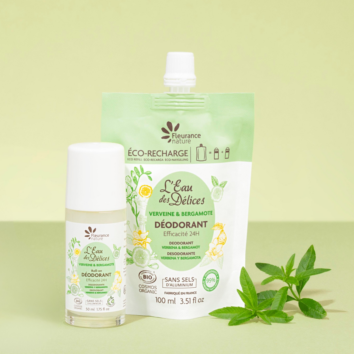 Fleurance Nature Desodorante Roll-on de Verbena y Bergamota 50ml - FLEURANCE NATURE - cosmética natural