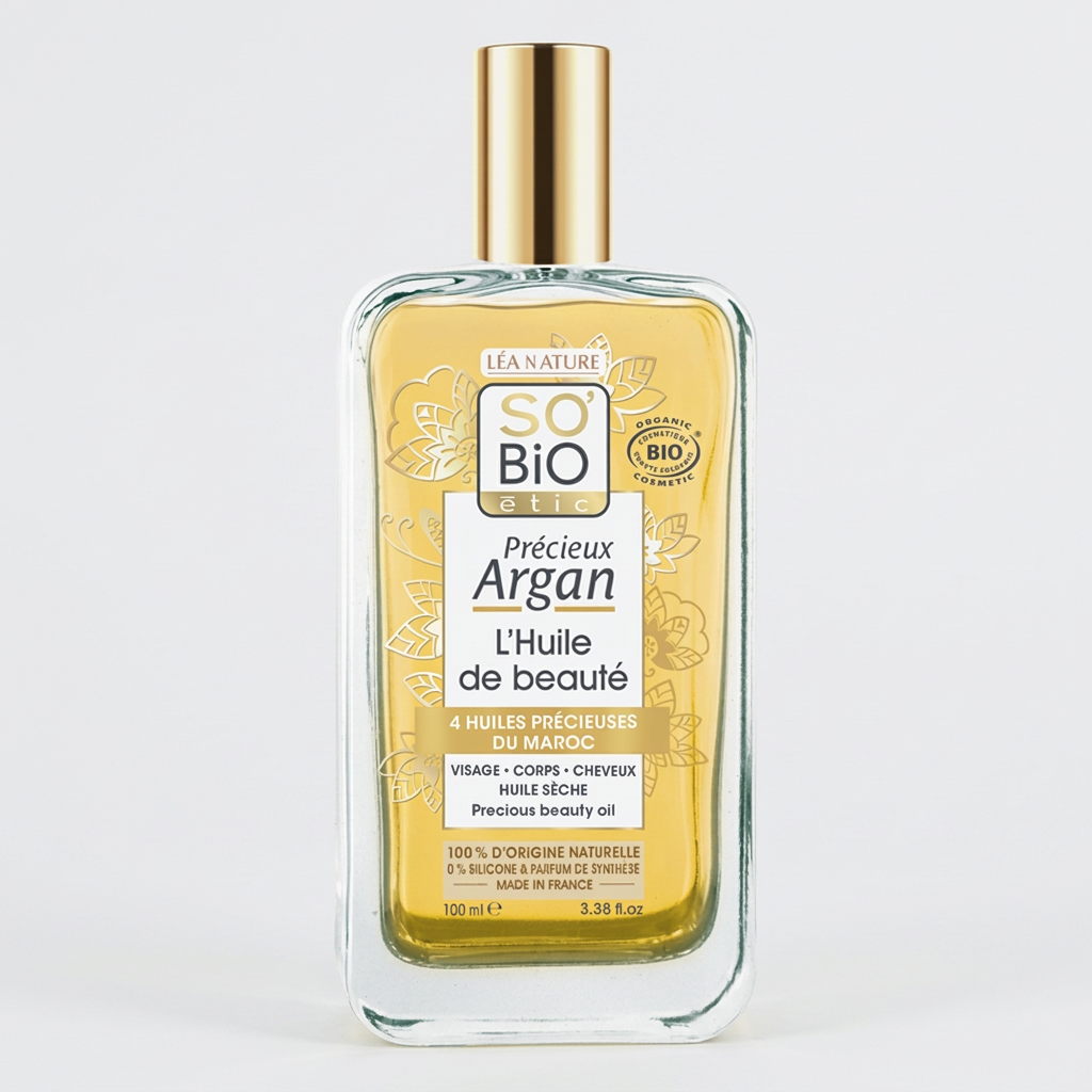 SO'BiO étic Aceite Seco de Argán para Rostro, Cuerpo y Cabello 100ml - SO'BIO ETIC - cosmética