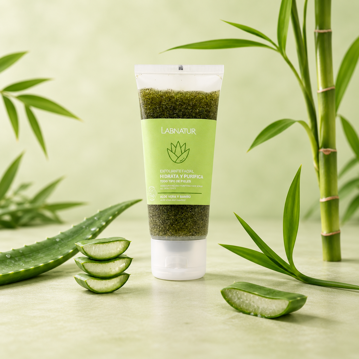 Labnatur Exfoliante Facial de Aloe Vera y Bambú 100ml - LABNATUR BIO - cosmética