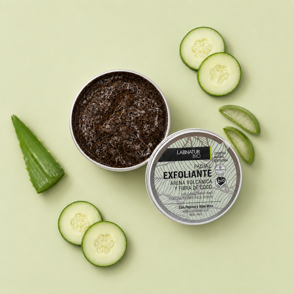 Labnatur Bio Exfoliante Facial de Arena Volcánica y Coco 100ml - LABNATUR BIO - cosmética