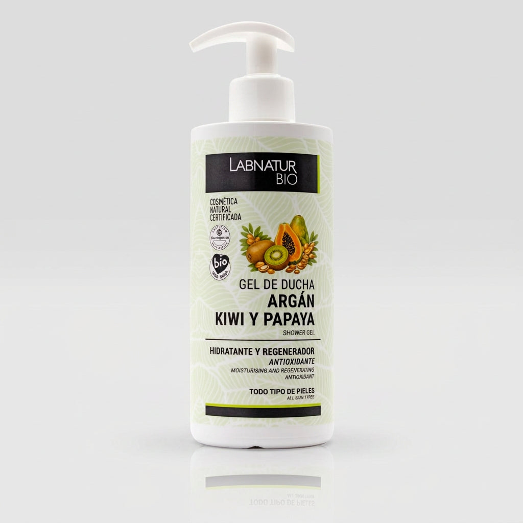 Labnatur Bio Gel de Ducha de Argán, Kiwi y Papaya 450ml - LABNATUR BIO - cosmética