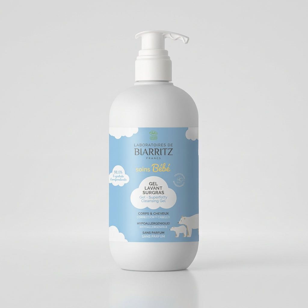 Laboratoires de Biarritz Alga Natis Gel Limpiador Cuerpo y Cabello Bebé 500ml - LABORATOIRES DE BIARRITZ - cosmética natural