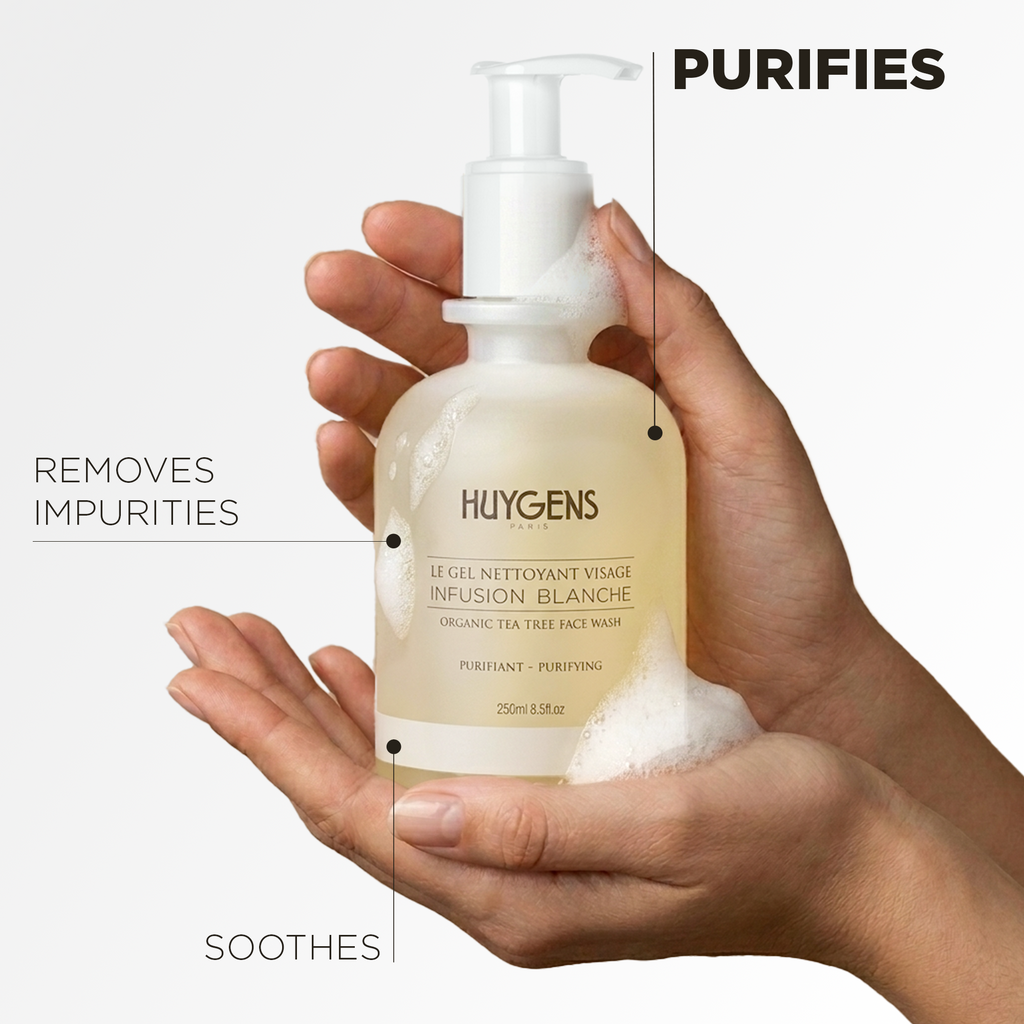 Huygens Gel Limpiador Facial Infusión Blanca 250ml - beneficios