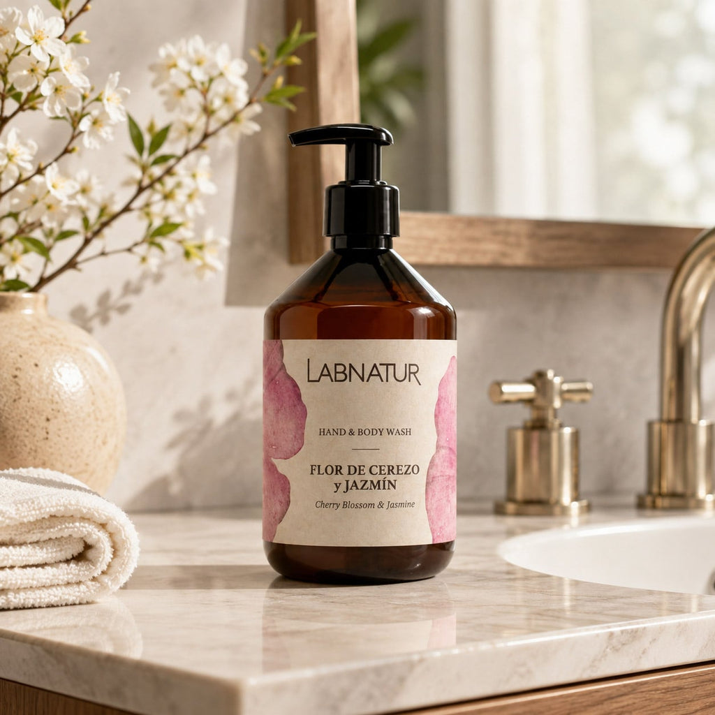 Labnatur Jabón de Manos y Cuerpo Flor de Cerezo y Jazmín 500ml - LABNATUR BIO - cosmética
