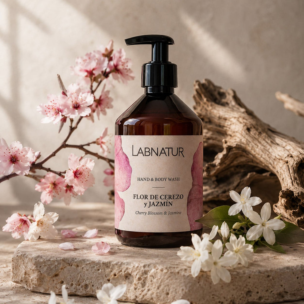 Labnatur Jabón de Manos y Cuerpo Flor de Cerezo y Jazmín 500ml - LABNATUR BIO - cosmética
