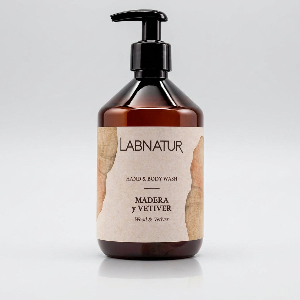 Labnatur Jabón de Manos y Cuerpo Madera y Vetiver 500ml - LABNATUR BIO - cosmética