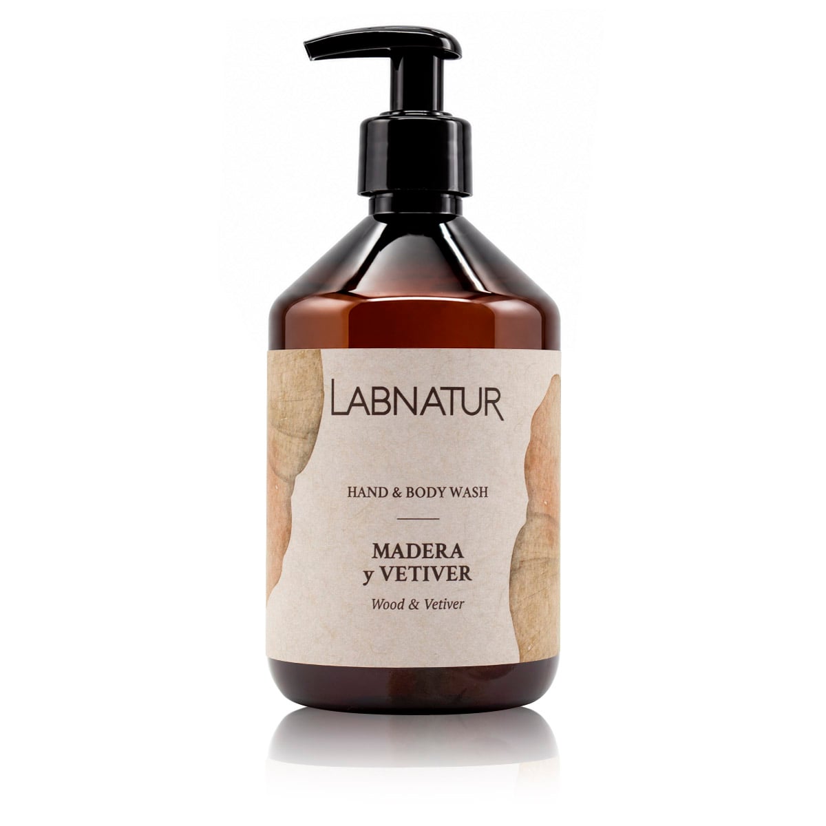 Labnatur Jabón de Manos y Cuerpo Madera y Vetiver 500ml - LABNATUR BIO - cosmética