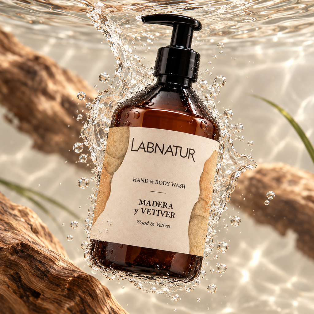Labnatur Jabón de Manos y Cuerpo Madera y Vetiver 500ml - LABNATUR BIO - cosmética