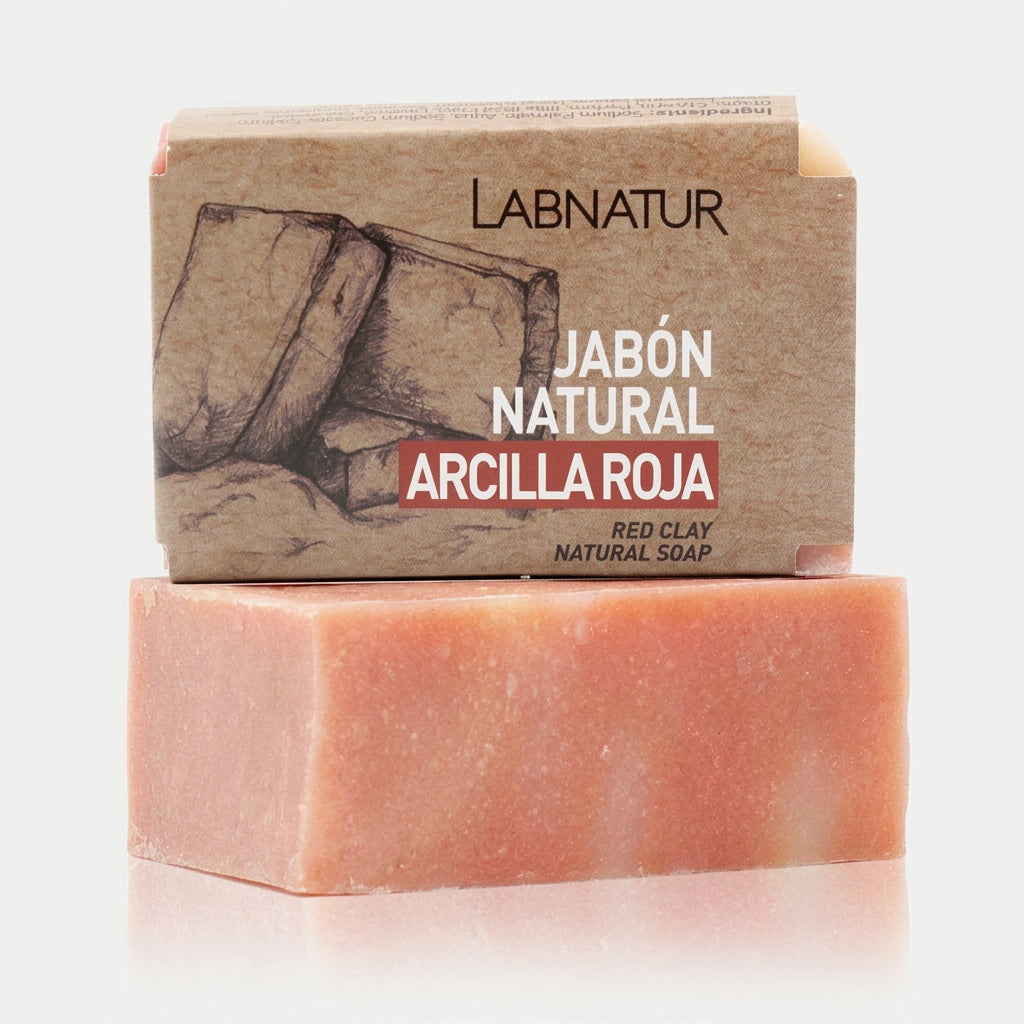 Labnatur Jabón Natural de Arcilla Roja 100g - LABNATUR BIO - cosmética