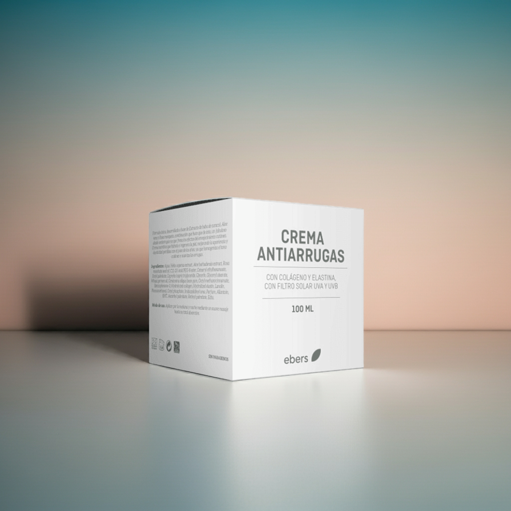 Ebers Crema Antiarrugas con Áloe vera, Baba de Caracol y Rosa Mosqueta 100ml