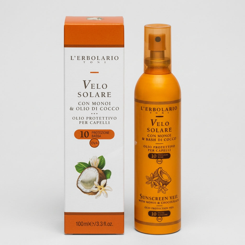 L'Erbolario Velo Solar Capilar con Monoi y Coco SPF10 100ml - L'ERBOLARIO - cosmética natural