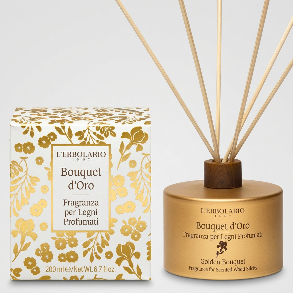 L'Erbolario Mikado Ambientador Bouquet de Oro 200ml - L'ERBOLARIO - cosmética natural