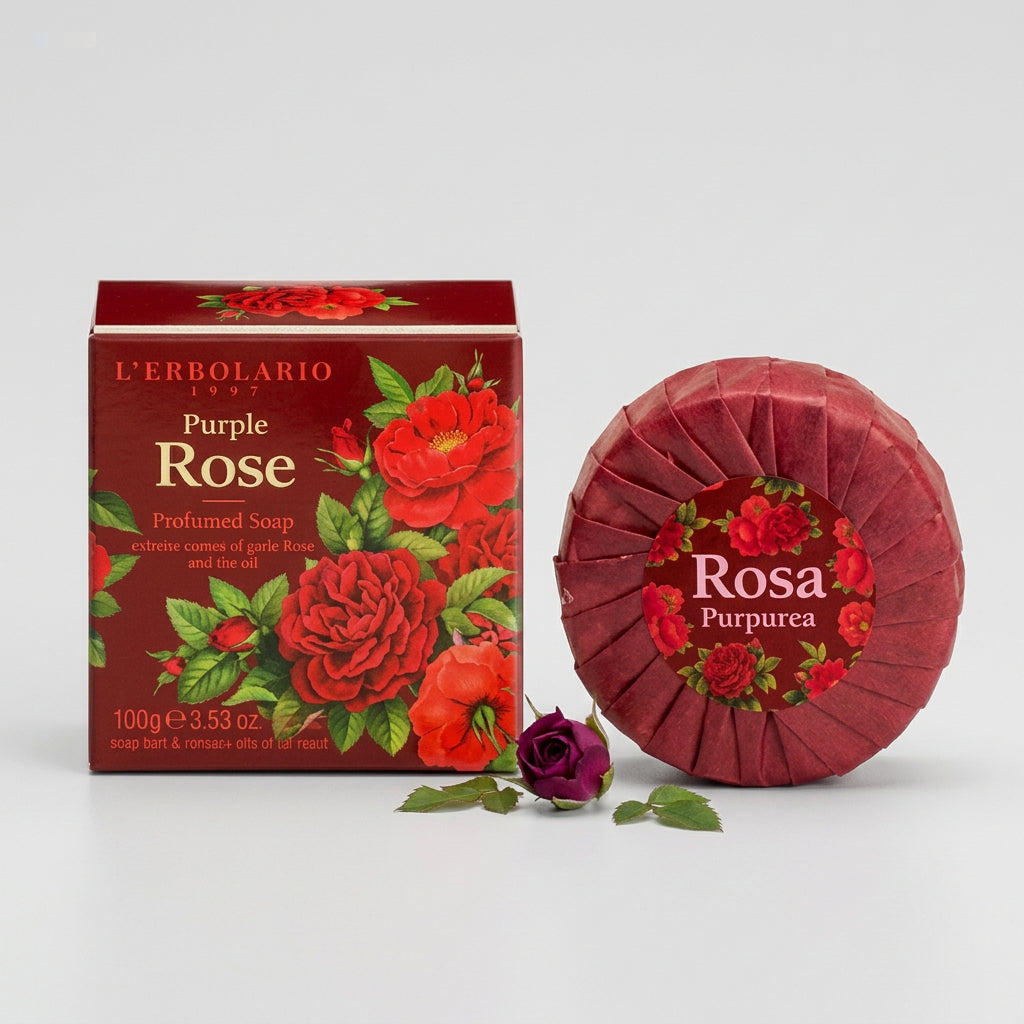 L'Erbolario Jabón Perfumado Rosa Púrpura 100g
