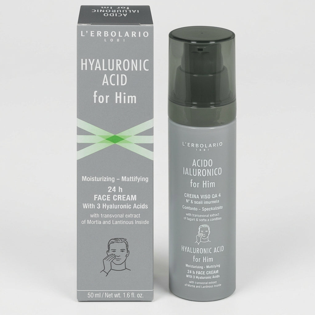 L'Erbolario Ácido Hialurónico Hombre Crema Facial 24 Horas 50ml