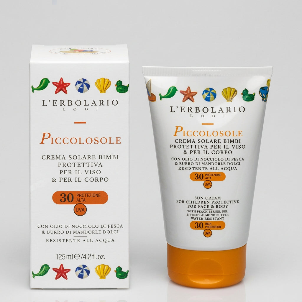 L'Erbolario Piccolosole Crema Solar Infantil Cara y Cuerpo SPF30 125ml - L'ERBOLARIO - cosmética natural