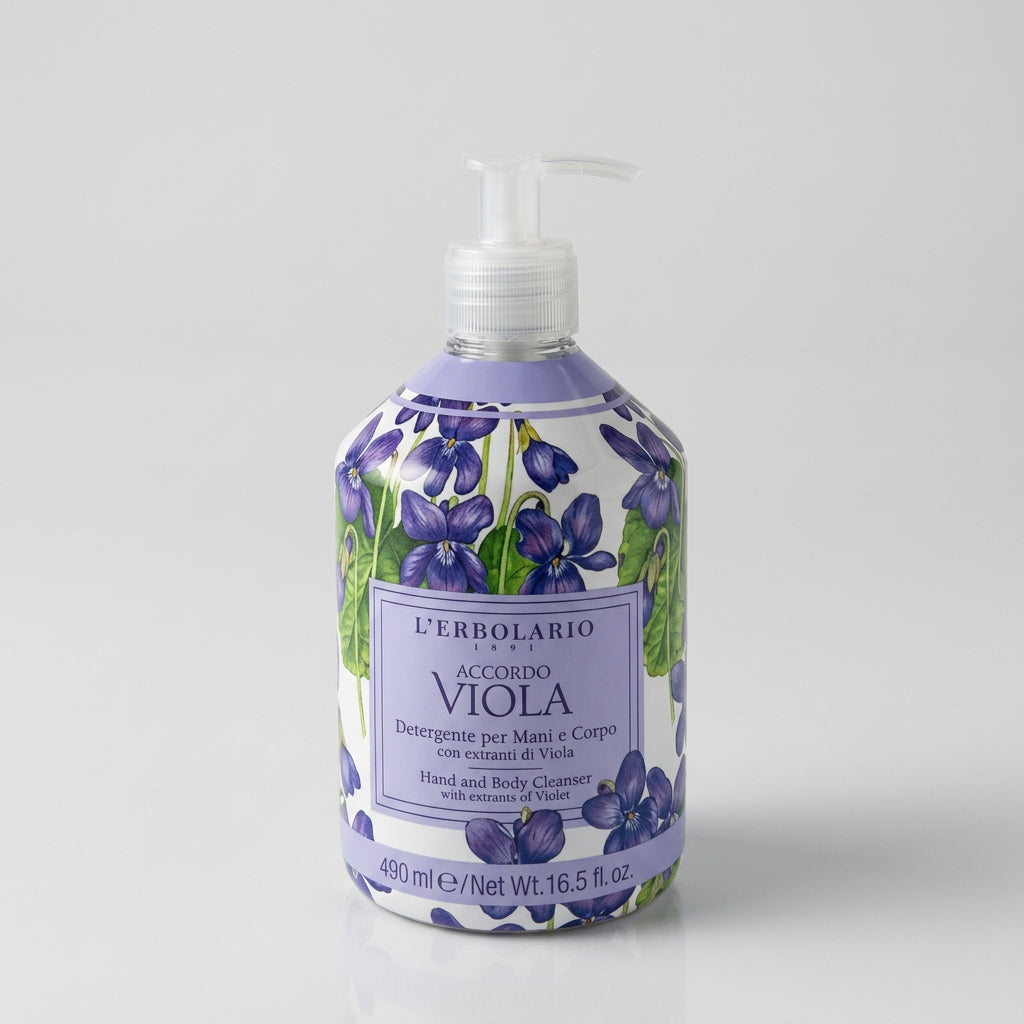 L'Erbolario Jabón Líquido de Manos y Cuerpo Accordo Violeta 490ml
