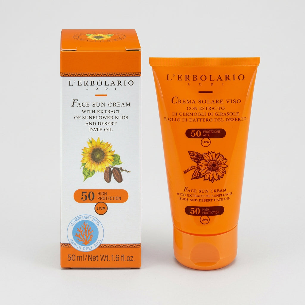 L'Erbolario Crema Solar Facial con Girasol y Dátiles del Desierto SPF50 50ml