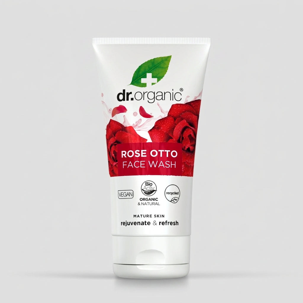 Dr. Organic Limpiador Facial Cremoso de Rosa de Damasco 150ml - DR. ORGANIC - cosmética natural